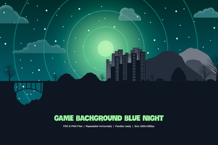 Game Background Blue Night