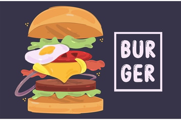 Delicious Burger Illustration