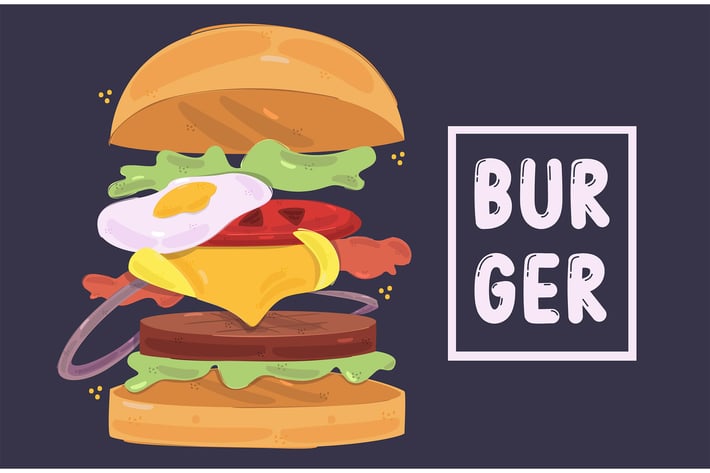 Delicious Burger Illustration