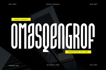 Omasqengrof - Condensed Tall Font
