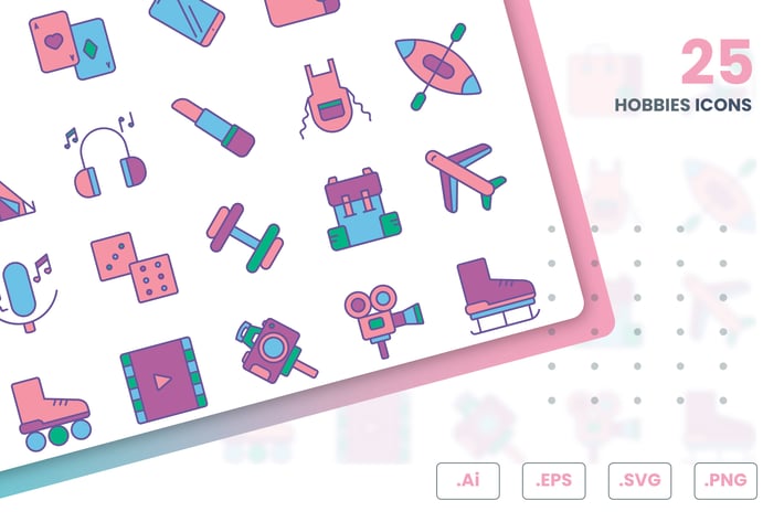 Hobbies Icons Set