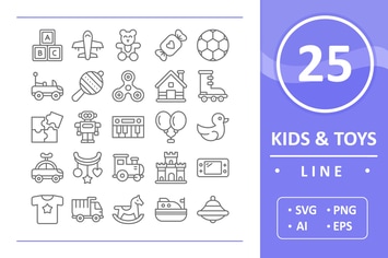 25 Kids and Toys - Line