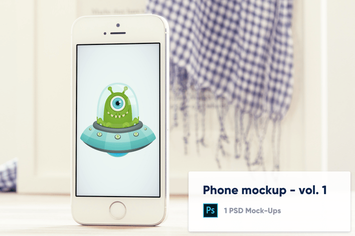 Phone Mockup with blurred background - Vol.1