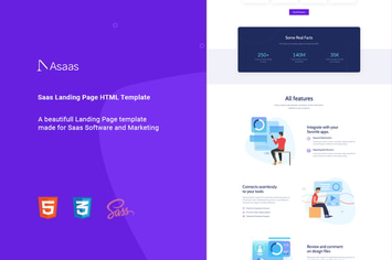 Asaas - Saas Landing Page HTML Template 