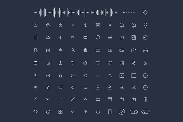 Trendy Thin Line Icons for web and mobile Set