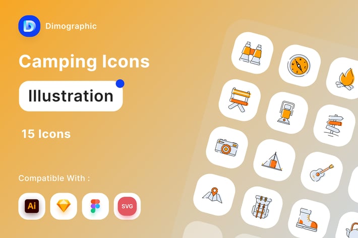 Camping Icon Illustration