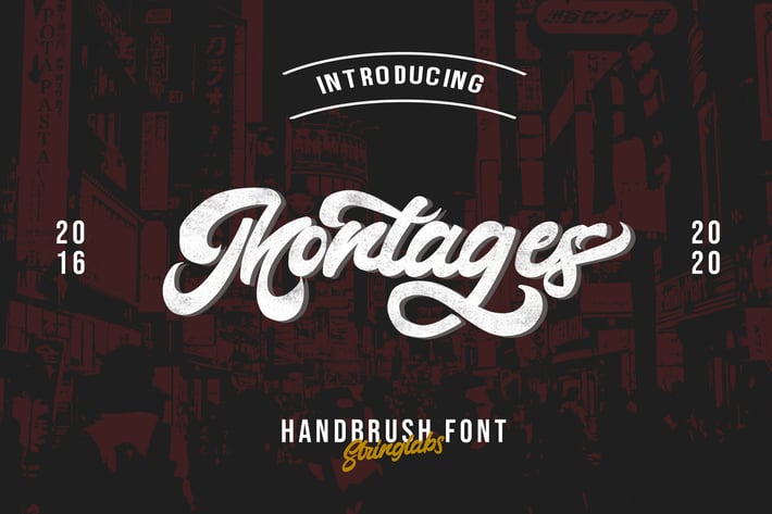 Montages - Retro Bold Script Font