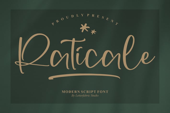 Raticale Modern Script Font