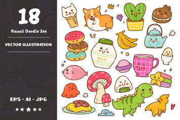 Kawaii Doodle Set