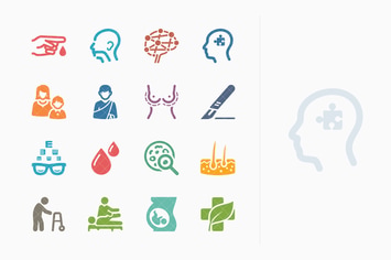 Colored Medical Specialties Icons Set 2 - Sympa