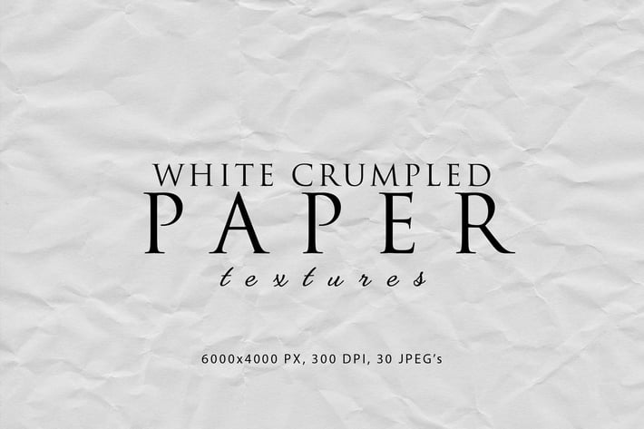 White Crumpled Paper Textures