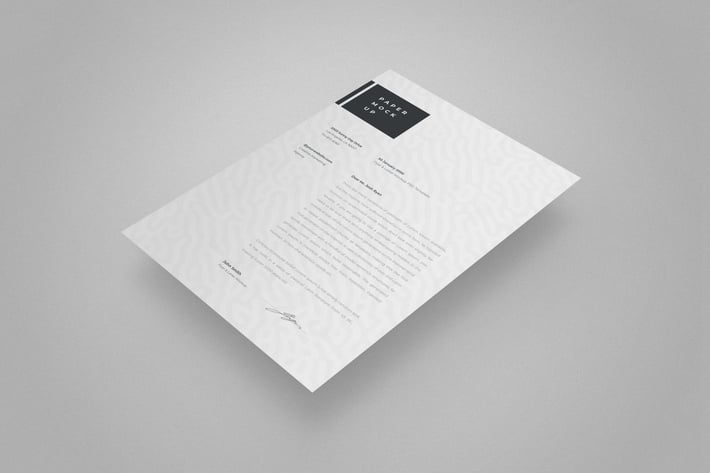 A4 Paper Mockup PSD Template