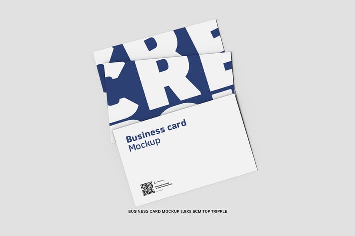 Top View Tripple Business Card 8.9x5.6cm