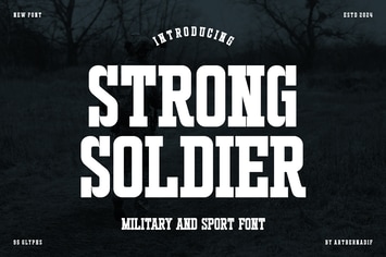 Strong Soldier - Military and Sport Font