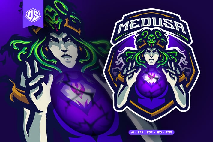 Medusa Esport Mascot Logo