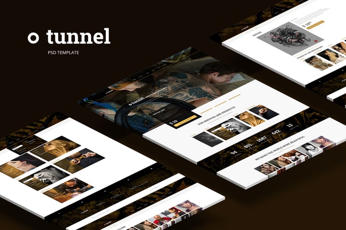Tunnel — Modern Tattoo and Piercing Studio Theme