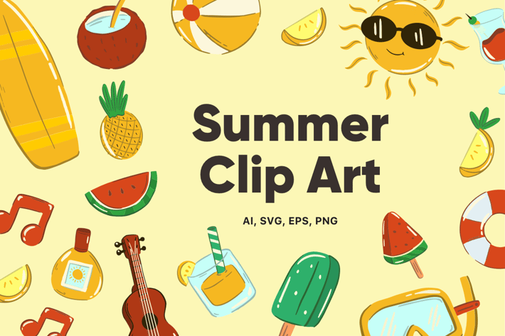 Summer Doodle Clip Art