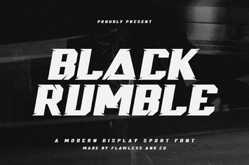 Black Rumble Sport Racing Font