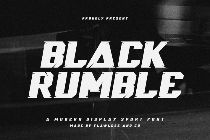 Black Rumble Sport Racing Font