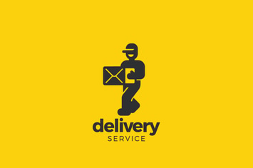 Logo Walking Man Delivery service company