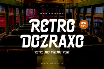 Retro Dozraxo - Artdeco & Vintage Font