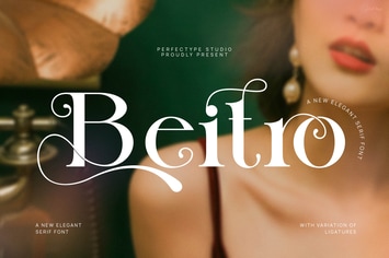 Beitro Unique Elegant Ligature Serif Font Typeface