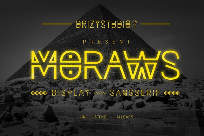 Moraws - Stencil Font