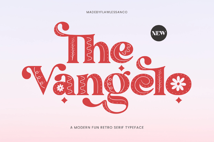 The Vangelo Modern Fun Retro Serif Font