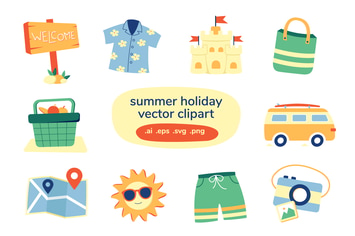 Summer Holiday Vector Clip Art