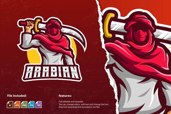 The Executioner Mascot Logo Template