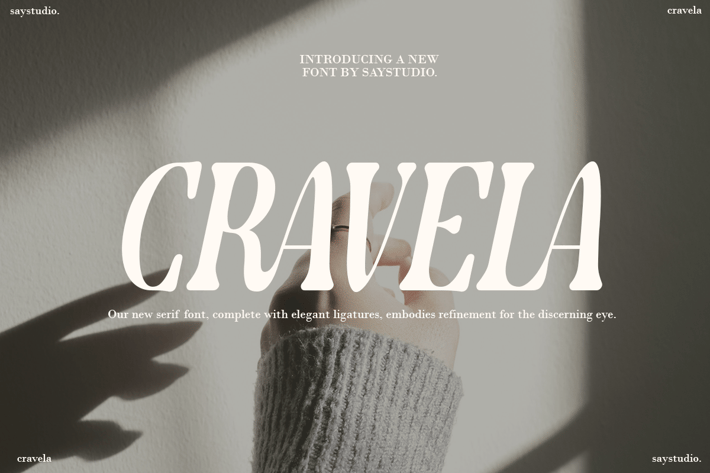 Cravela - Logo Modern Serif