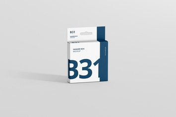 Box Mockup - Slim Square Size with Hanger