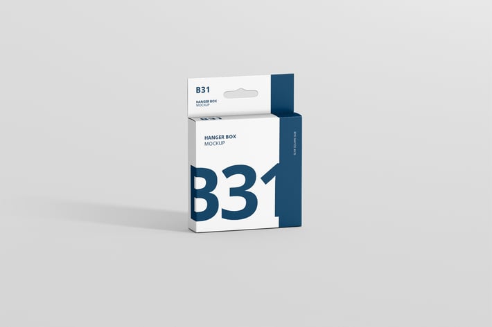 Box Mockup - Slim Square Size with Hanger