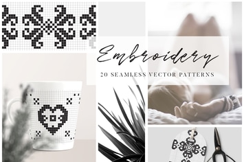 Embroidery Style Vector Patterns