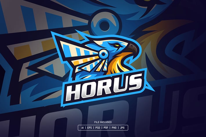 Horus esport logo template