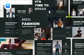 Men Fashion Keynote Presentation Template
