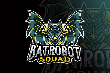 Bat Robot Logo Template