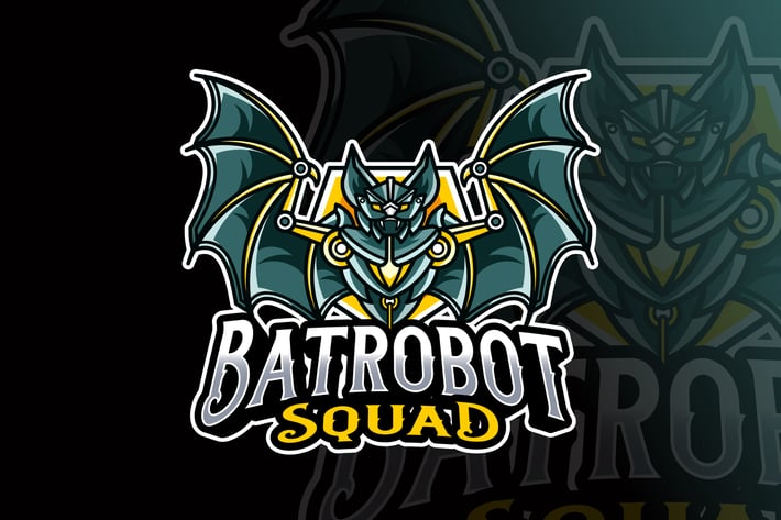 Bat Robot Logo Template