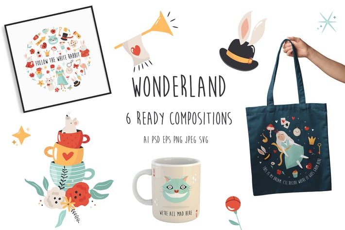 Alice in Wonderland - Colorful Illustrations