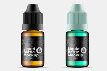 Glossy Dropper Bottle Mockup