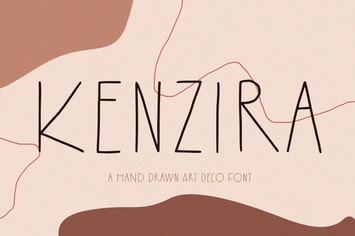 Kenzira - A Hand Drawn Art Deco Font