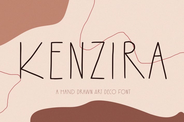 Kenzira - A Hand Drawn Art Deco Font