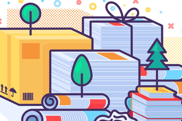 Wastepaper Concept With Trees Illustration
