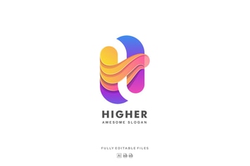 Abstract Letter Colorful Style Logo 