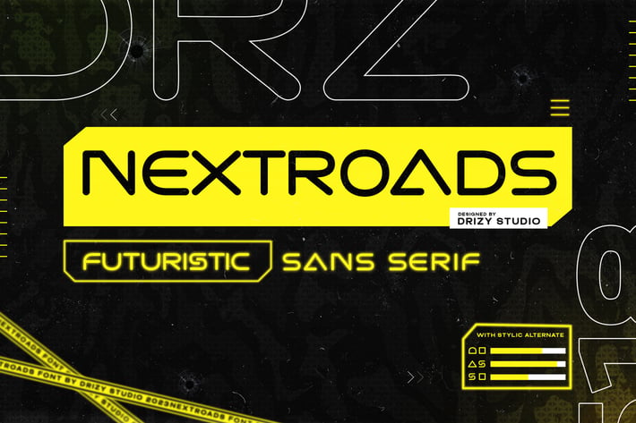 Nextroads - Sans Serif Futuristic Font
