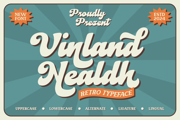 Vinland Nealdh - Script Retro Typeface