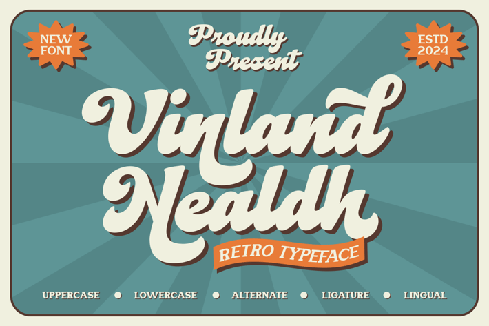 Vinland Nealdh - Script Retro Typeface