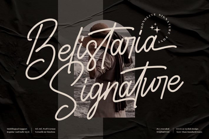 Belistaria Signature Monoline Font