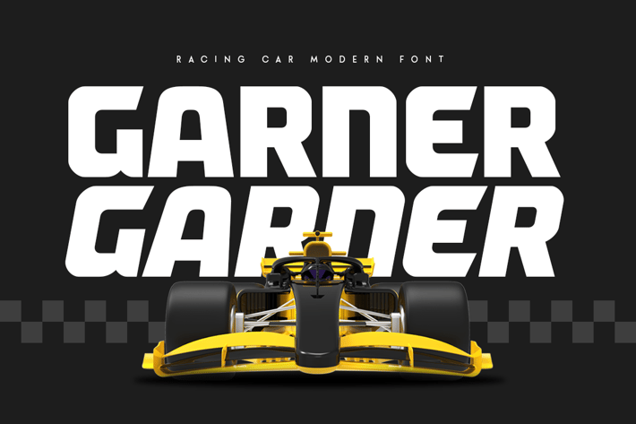 Garner - Racing Car Modern Font 