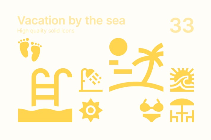 Vacation by the Sea Icons